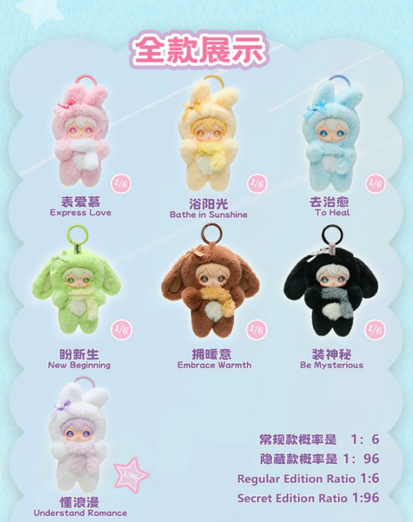 Blind Box • Ayor Toys • ShyShy Rabbit • Open Shining World • Plush Pendant